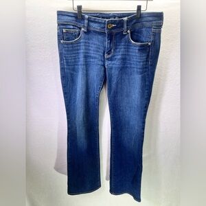 American Eagle Slim Bootcut Jeans Womens 12 Stretch Faded Cute Pants AE 1831